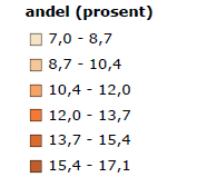 38 OPPVEKST OG LEVEKÅR TABELL 2.17 ANDEL BARN (0-17 ÅR)I HUSHOLDNINGER MED LAV INNEKT, 3-ÅRS GLIDENDE GJ.