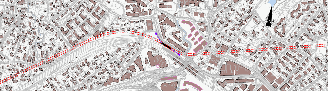 Denne stasjonen vil kunne betjene Hydro og utviklingsområdet ved Maxbo. Oppganger til boligbebyggelsen nord for jernbanen kan også etableres.