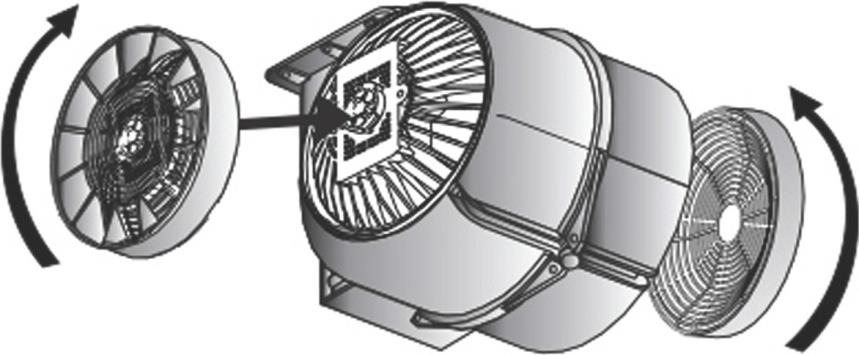 Resirkuleringsfilter - Det er mulig å bruke resirkuleringsfilter til denne modellen (Varenr. 535.26.1 000.) - De to filtrene skrus på hver sin side av motorenheten.