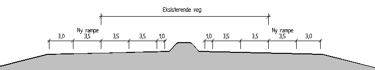 DOK. NR.: R02 REV.: 3 DATO: 2013-11-11 Side 8 av 22 6.1 E6 Mellom Flyplasskrysset og Næringsparkkrysset får E6 et ekstra kjørefelt på hver side.