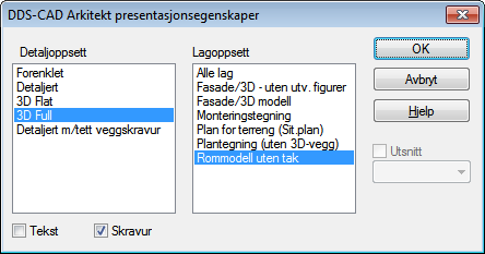 Men endeflatene på veggen blir strukket for langt, de finner ikke taket som ligger ovenfor. Dette skyldes at oppstarten for vegg i 3D ligger inne i taket. Disse endeflatene kan slås av.