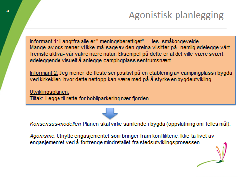 *trusel= hot * Agonistisk planlegging forholder seg altså til