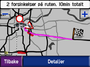 Trafikkinformasjon Trafikkinformasjon zūmo-enheten kan motta og bruke trafikkinformasjon ved hjelp av en valgfri FM TMC-trafikkmottaker (Traffic Message Channel) (for eksempel GTM 20) eller en smart