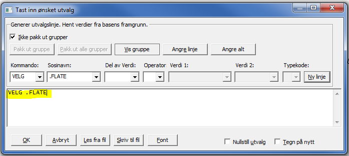 Eksempel på ei fil med feil: Her er det feil på parametre for grenselinjer og flate for objektet BN00011816. 1.3.