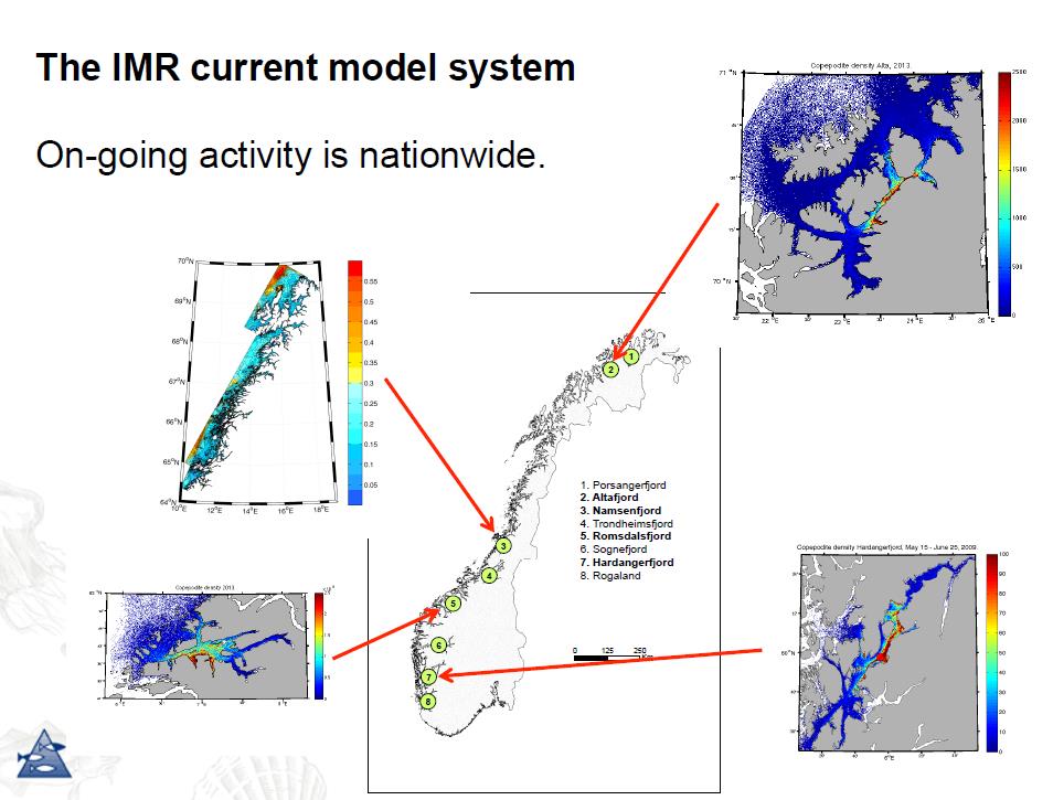 Varslingsmodell for hele Norskekysten: varslingsindikator Kildedata fra alle oppdrettsanlegg