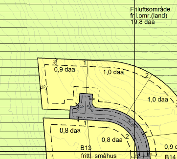 1.2 Planstatus i området og rettslig grunnlag Eiendommen gnr 116/bnr 82 ligger i regulert område, innenfor reguleringsplan for Haneknemoen, der den er avsatt til byggeområde for frittliggende