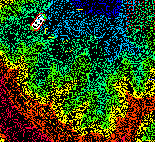 Terrengmodellering Modellers fra Punktdata gruppe og eksterne punktdatafiler Enkle å analyserer kotelinjene, hellinger og høydeforskjeller