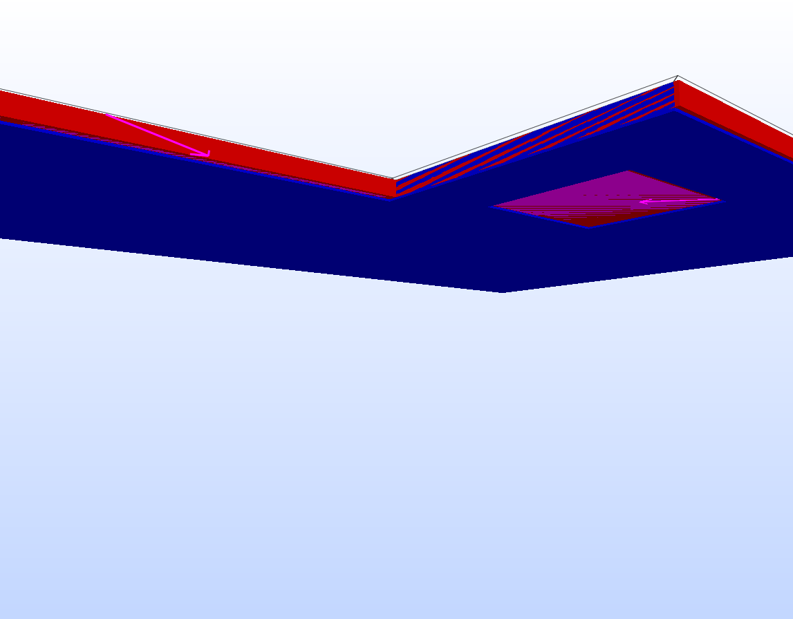 Structural model Slab components, whose type are Floor:Hulldekke 265mm,