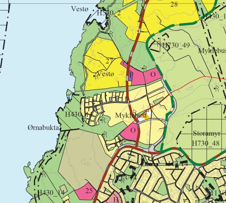 Gjeldende planer 1.3.1 Fylkesdelplaner I FDP Jæren er planområdet vist som overordnet grøntstruktur.