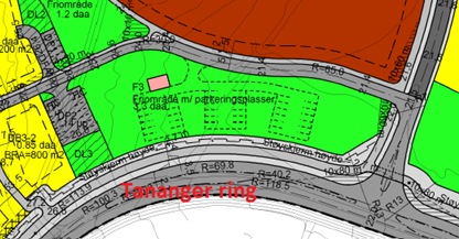 Her er det regulert turveg mellom den nye bebyggelsen og området for det planlagte sjøbadet.