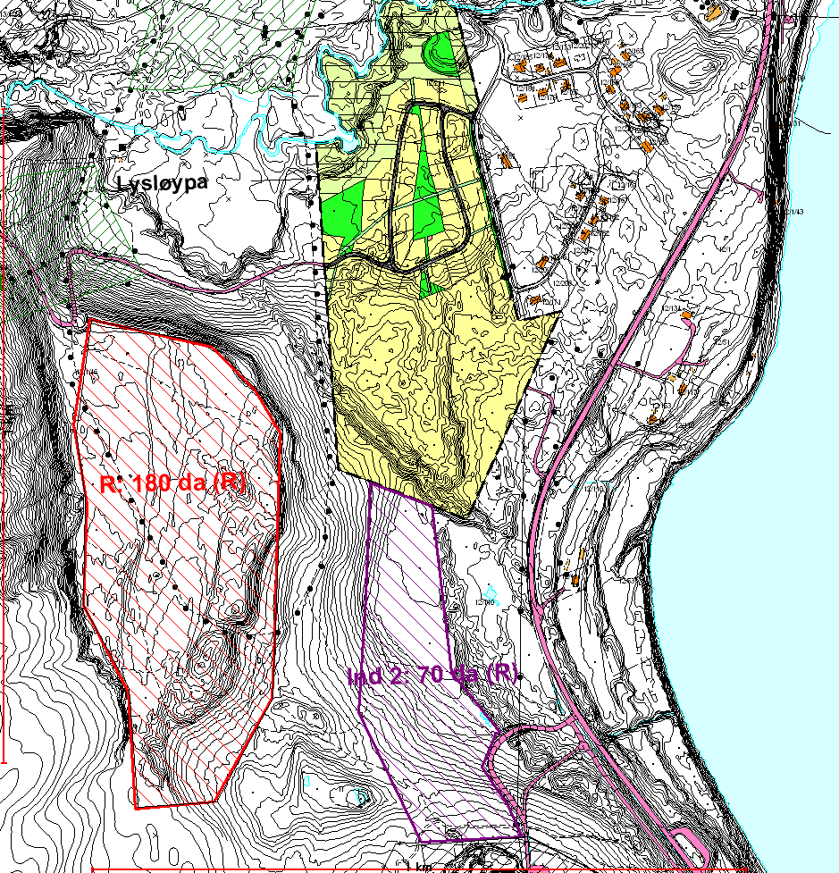 Kart 8: Utbyggingsområde R og Ind 2, Tana bru Skiippagurra: 186 nye tomter V.