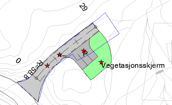 Figur 3 Viser til punkt 1.6 i oppstartsmøte med Notodden Kommune Grunneier har gitt Østvold tillatelse til å benytte noe areal til parkering.