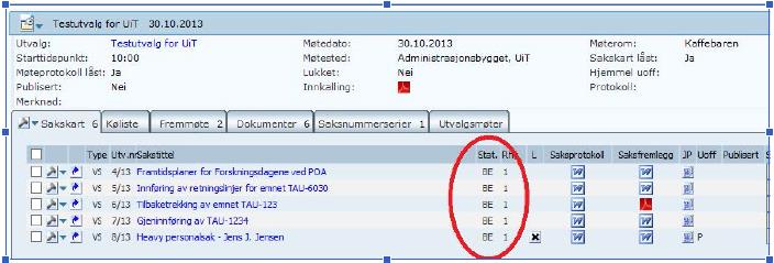 Samlet protokoll åpner seg i Word og er klar for ev. redigering. Husk å lagre dokumentet Lagre/Utfør 17.