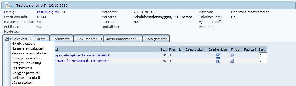 Et utforskervindu med Word vil komme opp med alle dokumentene som inngår i møteinnkallingen. OBS. Du skal kun Redigere Forside og Saksliste her! 9.