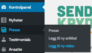 HVORDAN SLETTE EN VIDEO 1 Velg Legg til en ny video under Presse i