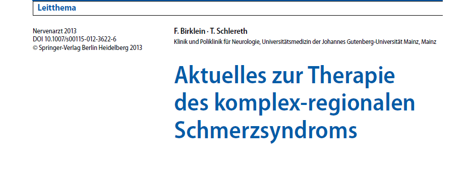 35 Medical treatment with anti-inflammatory agents (steroids) or bisphosphonates is most effective in the early stages and DMSO cream might also be beneficial. Administration of i.v. ketamine has been proven effective against CRPS pain.