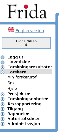 2.2 Forskere Forskerkatalogen - gule sider for forskning - gir en oversikt over forskerne og deres aktiviteter ved institusjonene.