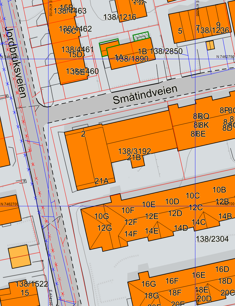 Meglerkart Servicetorget Tittel: Dato: Målestokk: 138/3192 Jordbruksveien 21B 18.05.