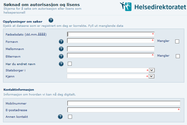 4 Legg inn informasjon om brukeren. 5 Trykk på knappen «Fortsett» for å ferdigstille registreringen.