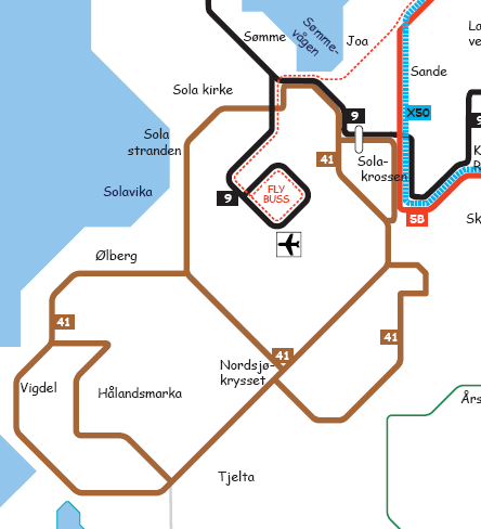 Dersom utbyggingen på området kommer før denne delen av Solasplitten er bygget, foreslås likevel å plassere atkomsten som vist på Solasplitt-planen, med justeringer for å tilpasse atkomsten til