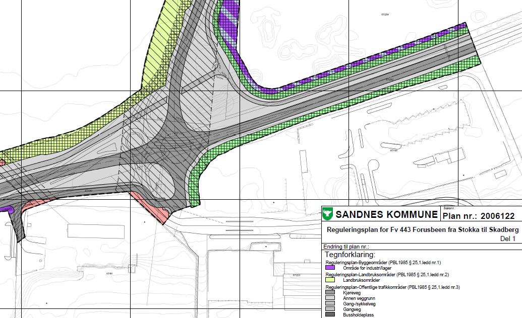 62 Figur 5-33: Utsnitt av plan for ny rundkjøring Forusbeen - Løwenstrasse 5.10.2 Trafikk i dag Området knytter seg til det overordnede veinettet via rundkjøringen Forusbeen/Löwestrasse.