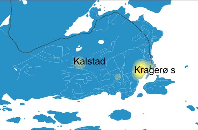 Figur 16: utvikling i detaljvarehandelen i Telemarkfordelt på regionar. Handel og lokalisering av handel kan bidra til auka tettleik i byar og tettstader.