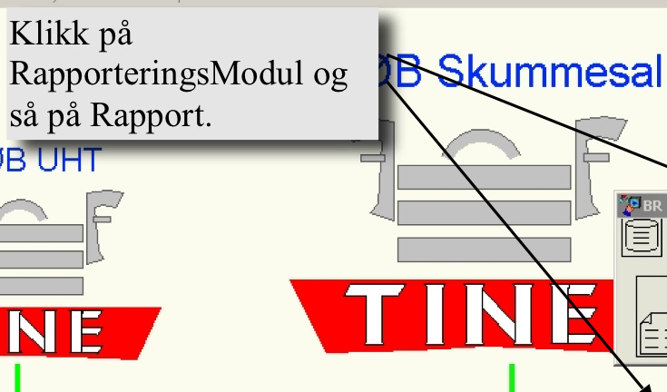 Klikk på RapporteringsModul og så på Rapport.