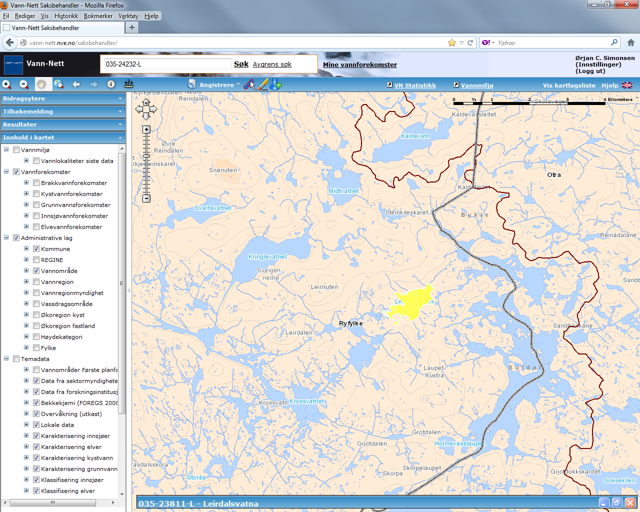 Leirdalsvatna (035-23811-L) Overvåkingsdata mm: Middels, svært kalkfattig, klar, grunn (innsjø) Moderat (påvirkningsanalyse, ph: moderat) Middels