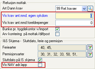 2.8.8 Utbetaling av lønn utover arbeidsgiverperiode I refusjon veiviser vises snittinntekt kun i mappen Refusjon bedrift når systemparameter Utbetal lønn etter arbeidsgiverperioden har verdi 1 eller