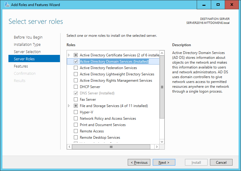 6 Windows-domener og AD DS 6 Windows-domener og AD DS Etter installasjon av Windows Server har du en tjenermaskin som tilhører arbeidsgruppen WORKGROUP.