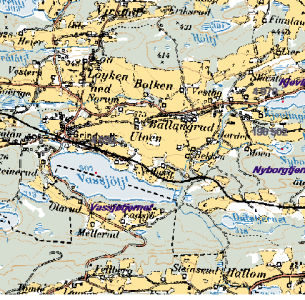 Randsfjorden ved Sløvika. Innsjøen er middels stor og langstrakt. Det er store grunner i vestenden. Bunnforholdene er preget av bløt kalkmergel og stedvis mer rein, svart gyttje.