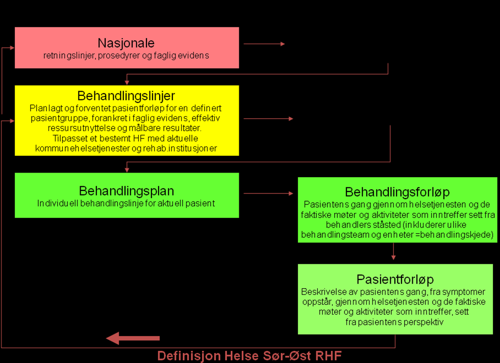 Figur 4 Delmål Pasienten skal oppleve en sammenhengende behandlingskjede fra sykdom/skade oppstår til utskrivelse og neste behandlingsnivå har overtatt ansvaret.