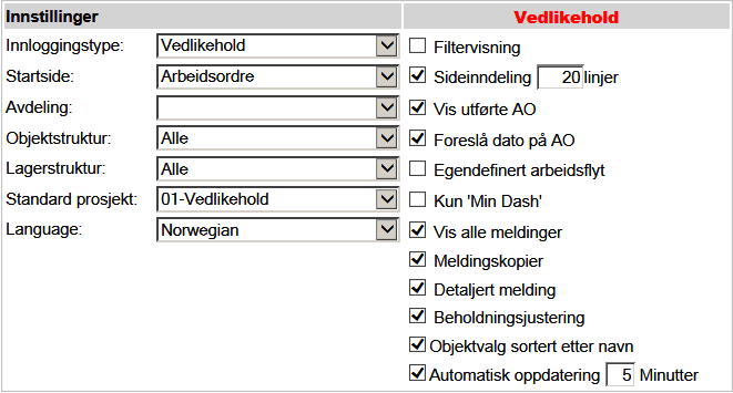 Tilbakestille passord Du vil nå få tilsendt nytt passord. 1.6 Innloggingstyper Det er fire ulike innloggingstyper på Dash-web Innloggingstyper Vedlikehold Tilgang til alle registre.