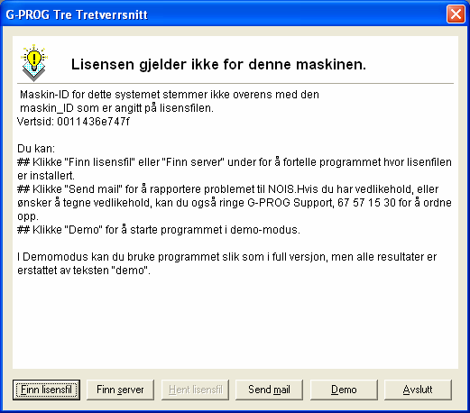 BRUK AV APPLIKASJONENE Når du starter opp program som har lagt inn lisenskontrollen merker du oftest ikke noen forskjell fra tidligere.