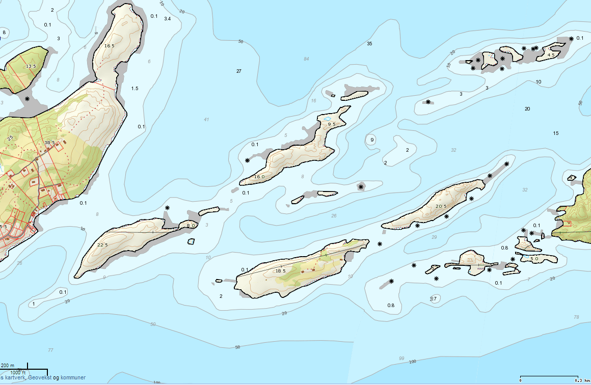 Stasjonar marint biologisk mangfald Synfart område Figur 9.