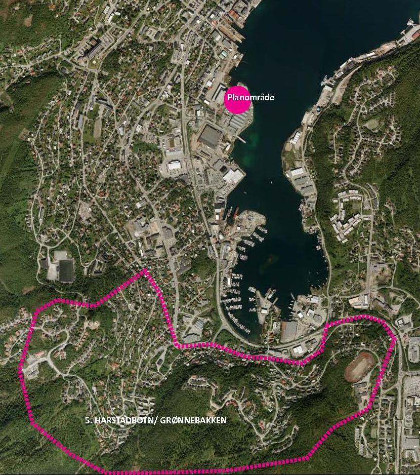 KU Landskap Harstad Skipsindustri 28 3.5 Delområde 5: Harstadbotn / Grønnebakken 3.5.1 Landskapskarakter Figur 15.