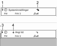 Slå på eller av en funksjon Registrere en tegnsekvens Innledning 89 CD 300 Menyelementer og symboler Drei på flerfunksjonsknotten for å utheve funksjonen som skal slås på eller av.