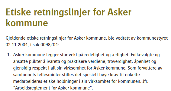 «Åpenhet - troverdighet - gjensidig respekt»