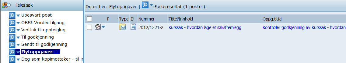 4. Så lenge saken er "til godkjenning" hos rådmannen vil du selv kunne finne den i søket "Sendt til godkjenning" i venstremarg. 5.