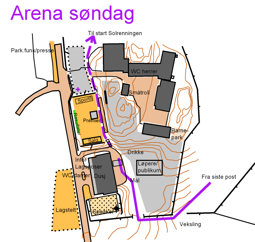 Lagsposer: Lagsposer deles ut i Infobod på arena. I lagsposene ligger leiebrikker, backuplapper, startnummer, PM og startliste.