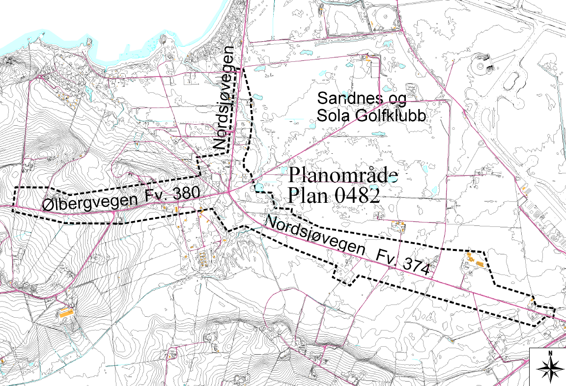 2 Plangrense Ved oppstartmelding var plangrensen ikke endelig fastlagt, og det ble vist et område med god margin i forhold til tiltaket.