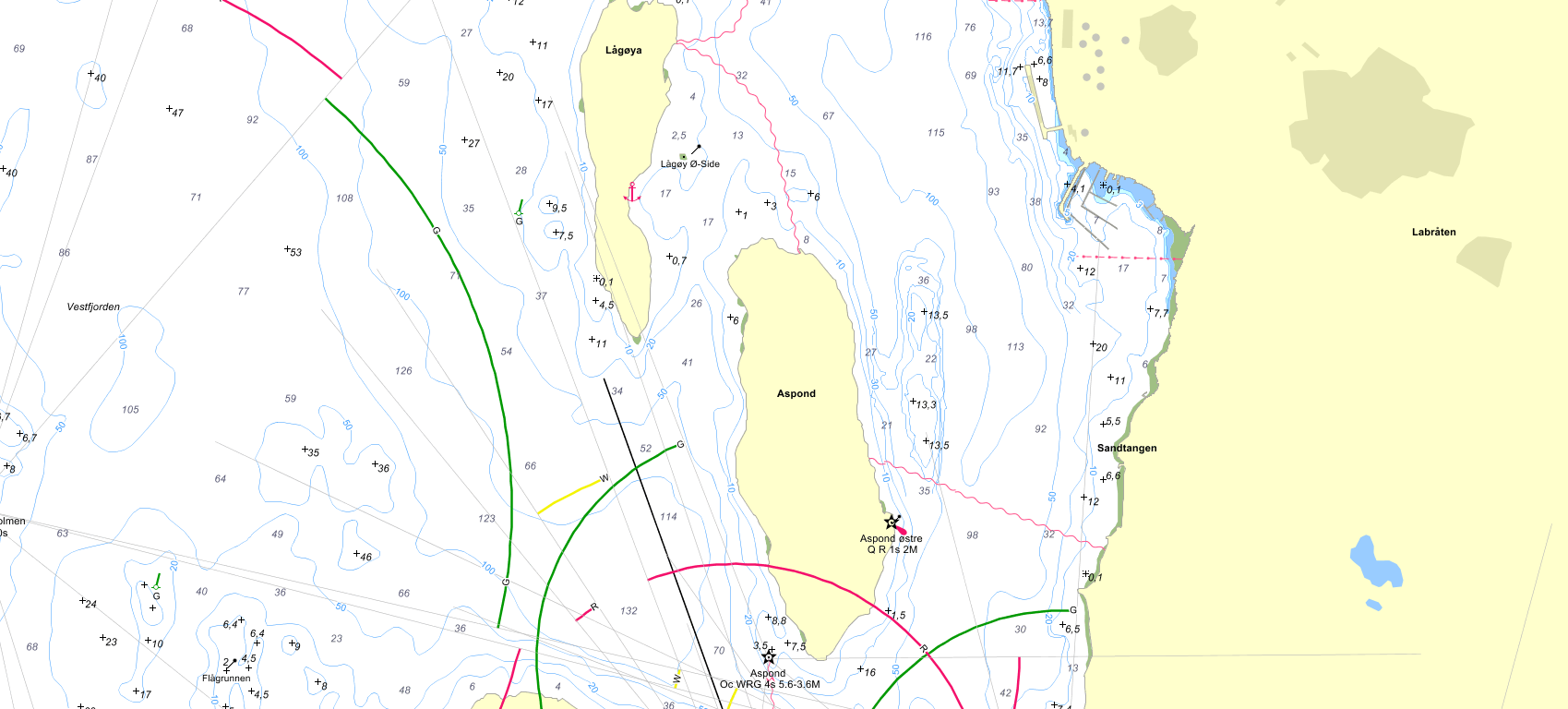 Figur 12. Tiltaksområdene ved Aspond. 6 6 16 76 1 16 7 31