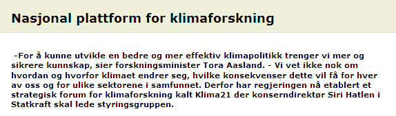 møte klimaendringene?