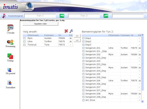 The old/ new nurse call system (animate) Manuell whiteboard Nurse call plan Mottak