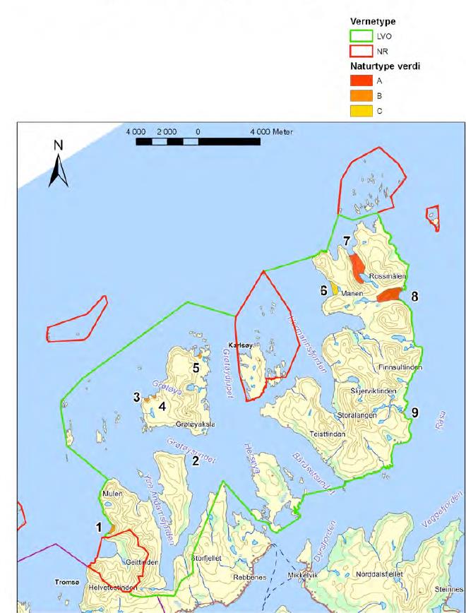 mot Barentshavet. De ligger derfor et godt stykke unna tidligere bosetting og nåværende fritidsboliger.