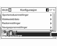 Instrumenter og betjeningselementer 109 Fargeinformasjonsdisplay meldinger om bilen 3 110 innstillinger for personlig tilpasning av funksjoner 3 116 Typen informasjon og hvordan den vises, avhenger