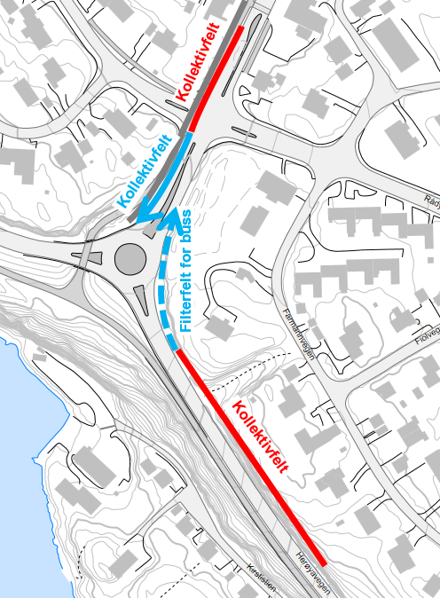 6.2 Strekning 2 Rv. 36 / fv. 356: Kirstistien - Øyekast Strekningen går mellom holdeplass Kirstistien på rv. 36 og holdeplass Øyekast på fv.