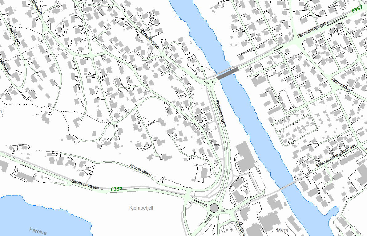 Sørgående/østgående retning Basert på SIS-dataene foreslås følgende som «blått» tiltak: Det etableres kollektivfelt på fv.