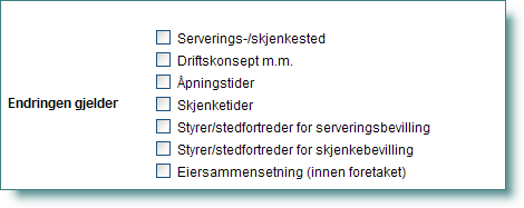 Skjemaelementer Envalgs- og