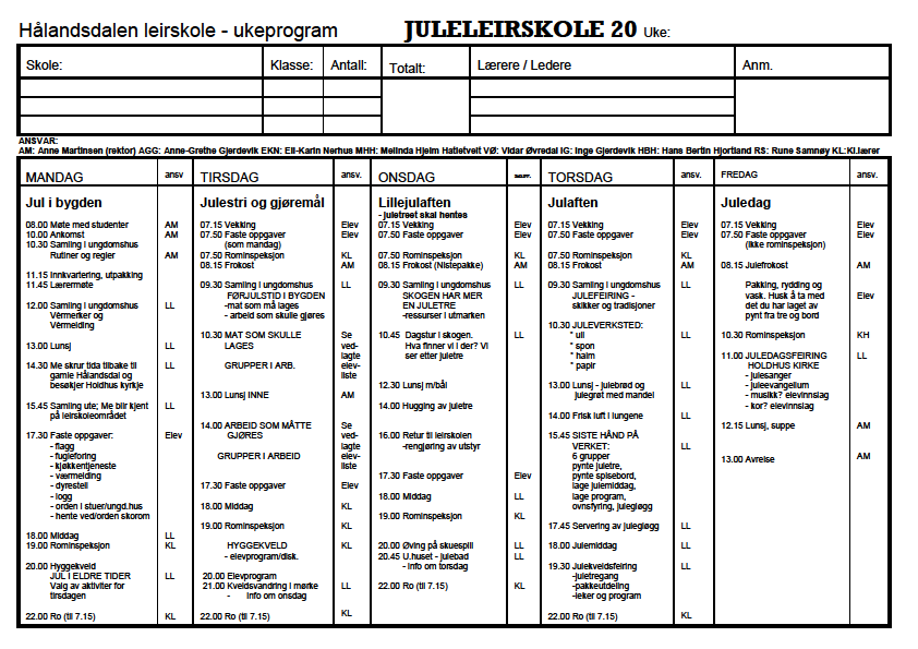 34 Ukeprogram jul